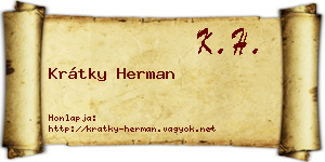 Krátky Herman névjegykártya